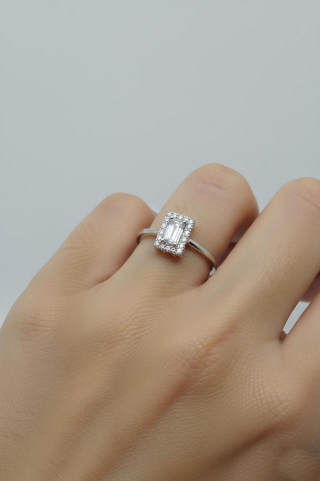 Kadın Gümüş 925 Ayar  Yüzük Ayarlanabilir Baget Yüzük