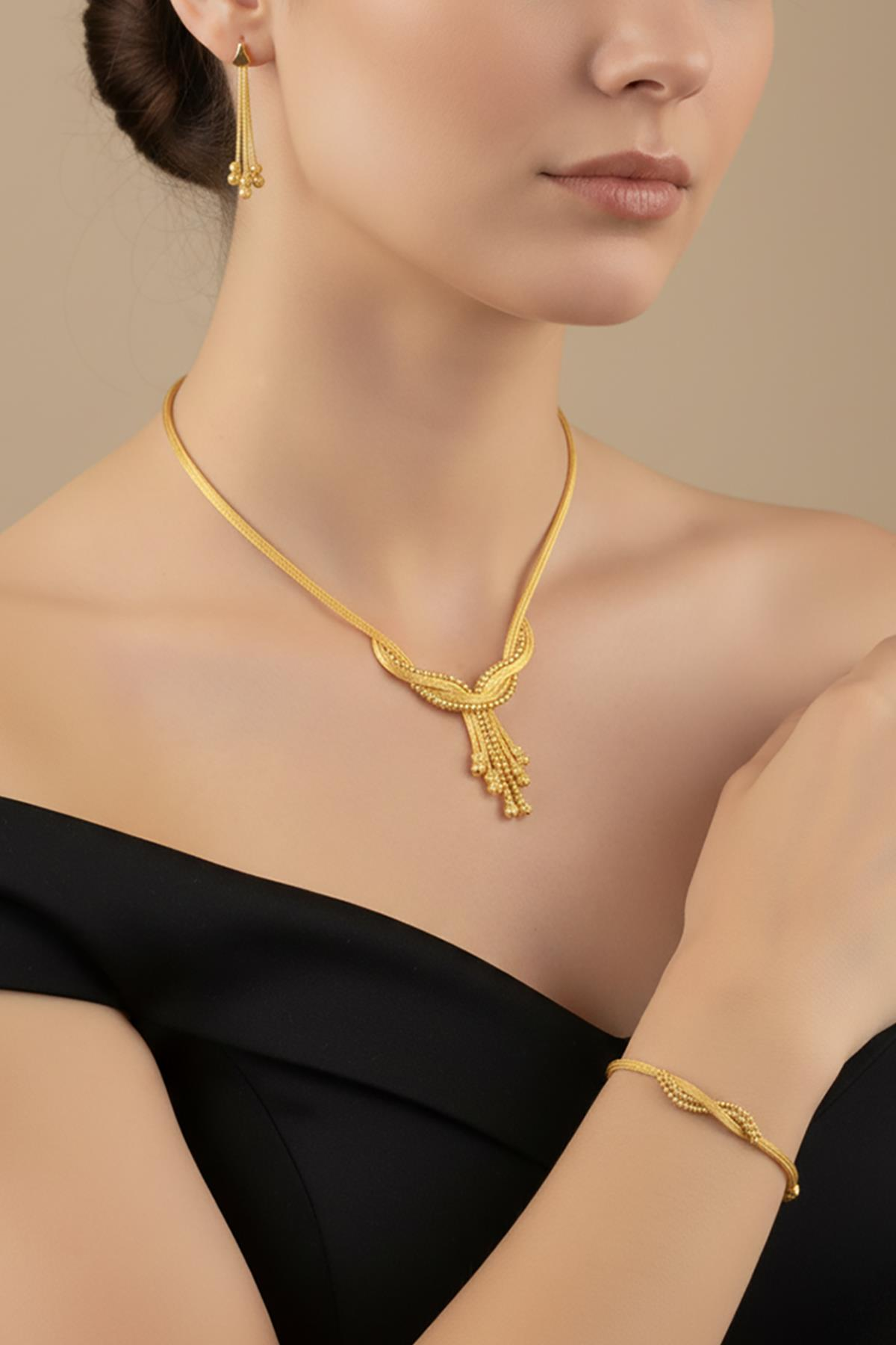 925 Ayar Altın Kaplama Gümüş Set