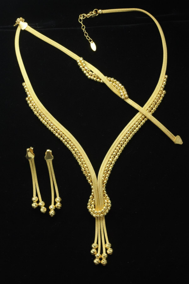 925 Ayar Altın Kaplama Kadın Gümüş Set