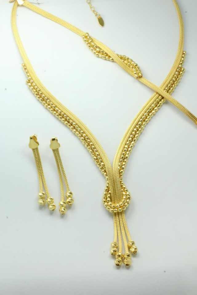 925 Ayar Altın Kaplama Kadın Gümüş Set