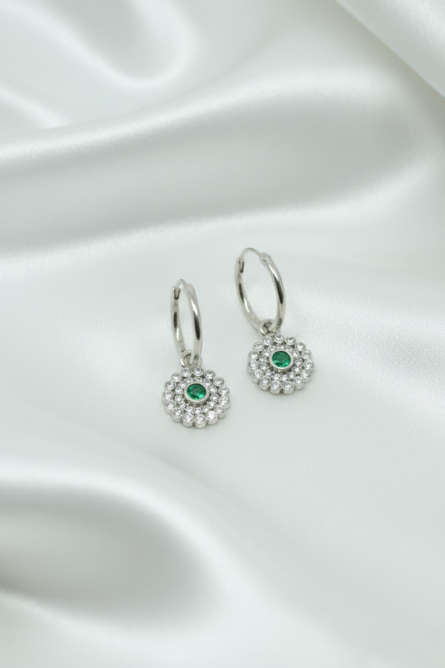 Gümüş Halka Küpe Sallantılı